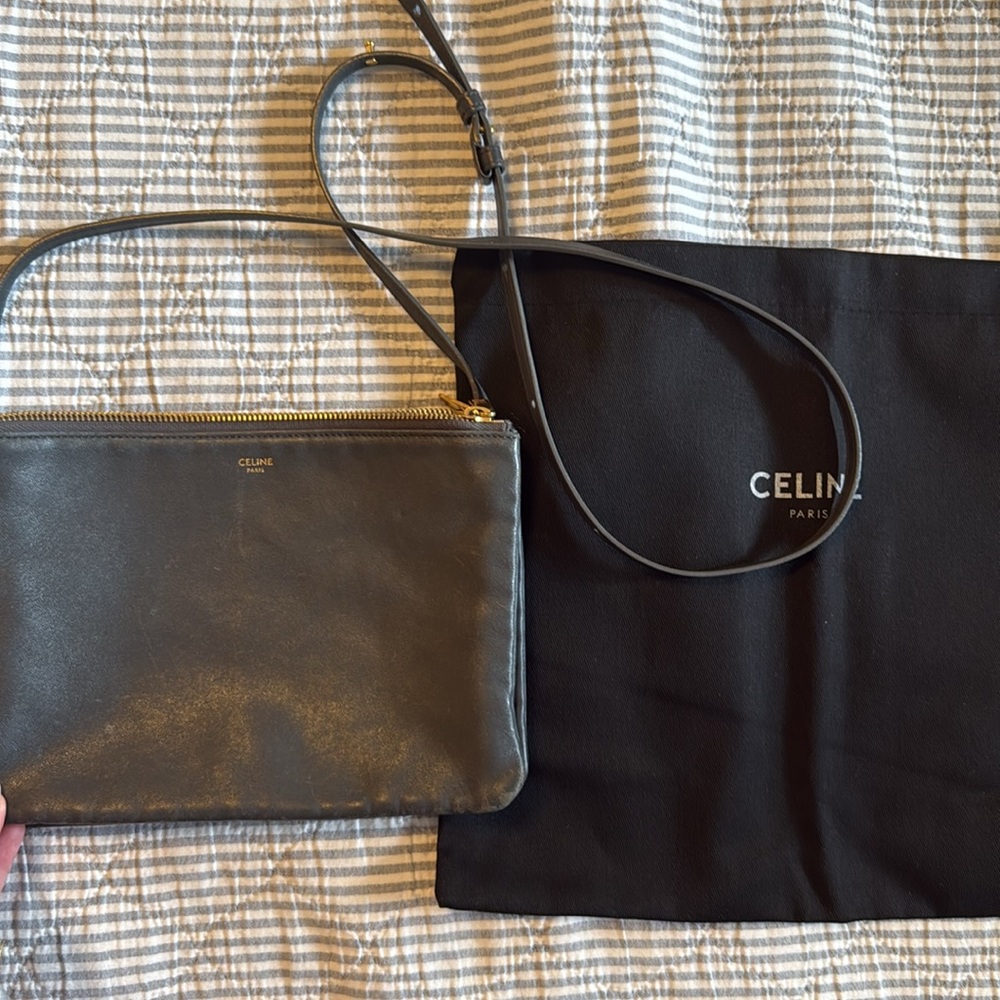 Celine Trio Gray Crossbody Bag - Picture 16 of 16